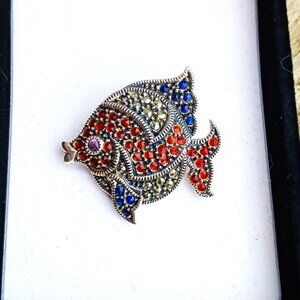 VTG JUDITH JACK STERLING BROOCH